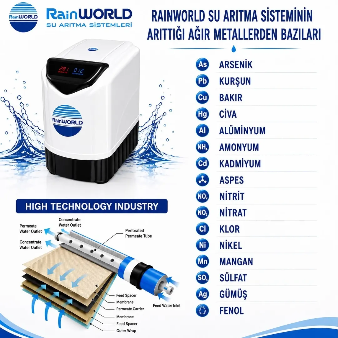 R40 Su Arıtma Cihazı | 7 Aşamalı, Dijital TDS Ekranlı, Alkali ve Mineralli - Görsel 6