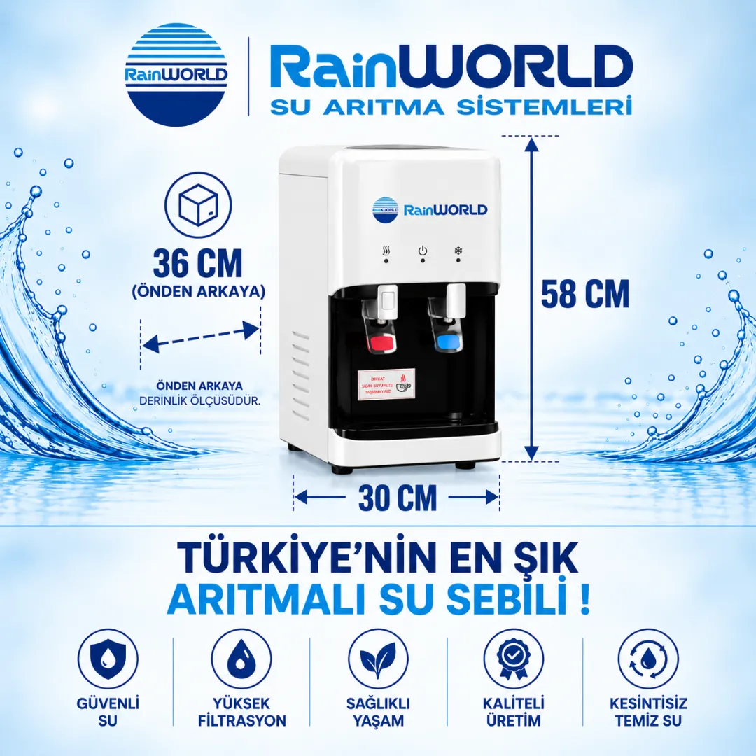 Via One-Mini Arıtmalı Sıcak Soğuk Su Sebili - Beyaz - Görsel 5